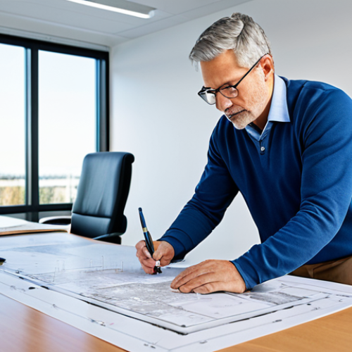 Transportation Engineer at Work**

"A professional transportation engineer, fully clothed in appropriate attire, reviewing blueprints at a brightly lit office desk, safe for work, perfect anatomy, correct proportions, natural pose, professional environment, modest, high quality rendering, family-friendly"

**