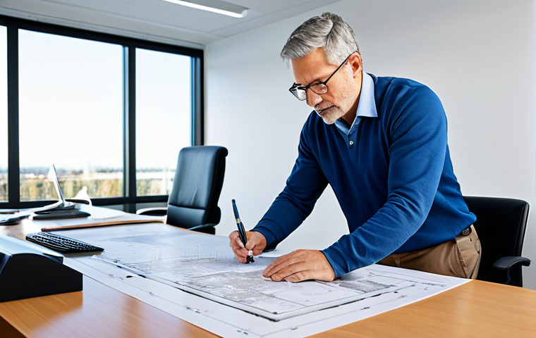 Transportation Engineer at Work**

"A professional transportation engineer, fully clothed in appropriate attire, reviewing blueprints at a brightly lit office desk, safe for work, perfect anatomy, correct proportions, natural pose, professional environment, modest, high quality rendering, family-friendly"

**