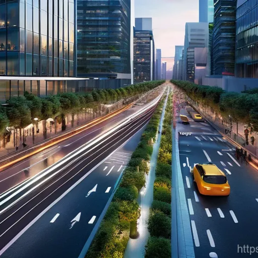 교통관리 이론 요약 - **Prompt 1: AI-Powered Urban Traffic Hub**
    A bustling, futuristic city intersection at dusk, vie...